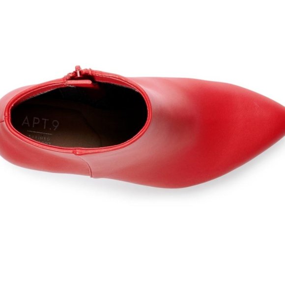 Apt. 9 Watch Women's High Heel Ankle Boots Red - Picture 5 of 5